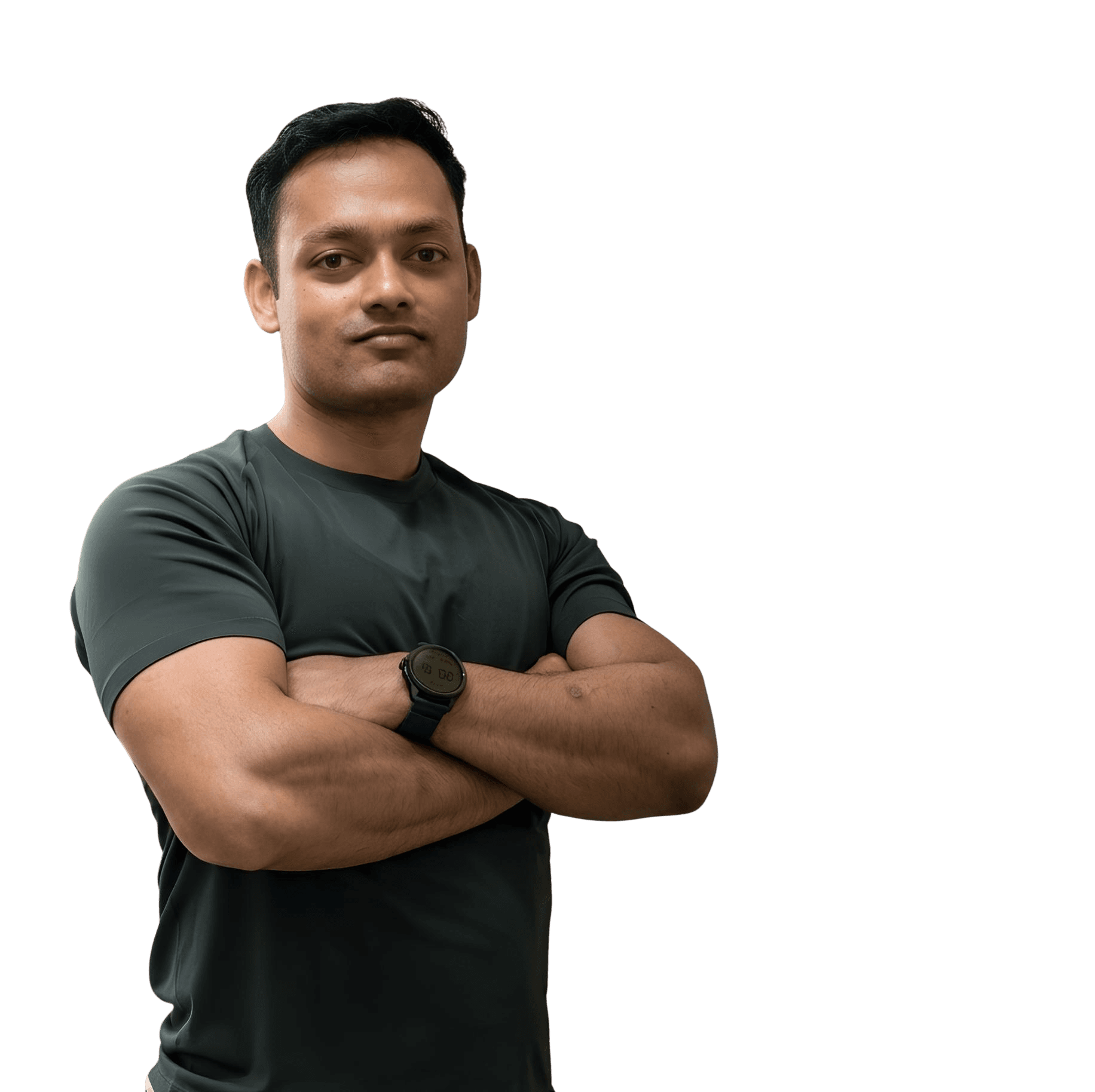 Yogesh Kaphle emerging through torn page